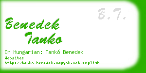 benedek tanko business card
